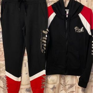 Vs Pink Bling Jogger Set - NWOT